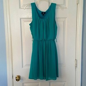 iZ Byer - Teal Sleeveless Mini-Dress